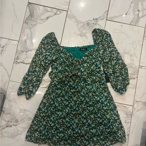 Lulu's Green Floral women’s Dress
